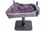 Dark Purple, Amethyst Geode Table - Includes Glass Table Top #212736-1